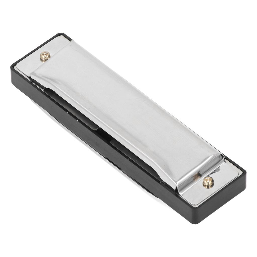 Диатоническая губная гармошка из алюминиевого сплава с 10 отверстиями, клавиша C, портативная губная гармошка, музыкальный инструмент, серебряный подарок