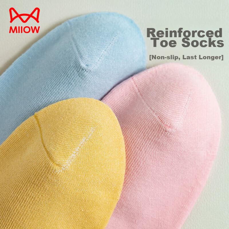 MiiOW [Deodorizing And ] Women's Socks, Pure Cotton Autumn And Winter Socks, Solid Color Elastic Ankle Socks, Cotton Socks, All-Cotto
