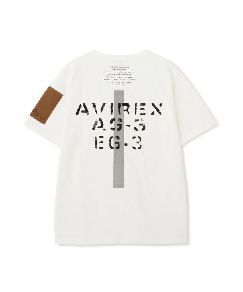 AVIREX REMODEL DESIGN CREW NECK T-SHIRT(WEB&DEPOT Exclusive) white XL 783-3934025