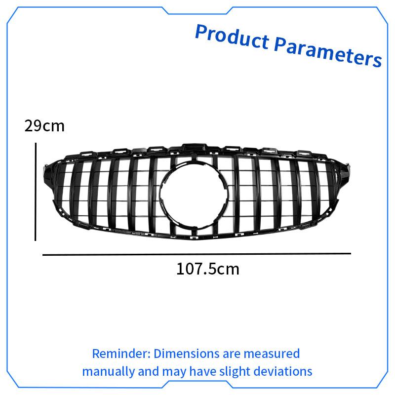 High quality Front Grille Bumper Grill Grid For Mercedes Benz C Class W205 C205 S205 A205 2015-2018 C260 C250 Accessories AMG GT