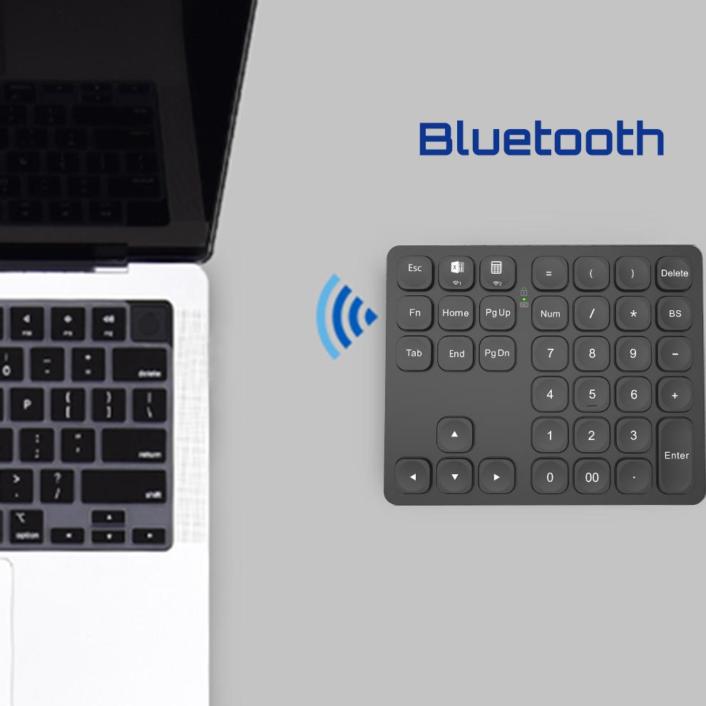 JOMAA 36 клавиш Bluetooth цифровая клавиатура Беспроводная перезаряжаемая цифровая клавиатура ультратонкая цифровая клавиатура для ноутбука iPad