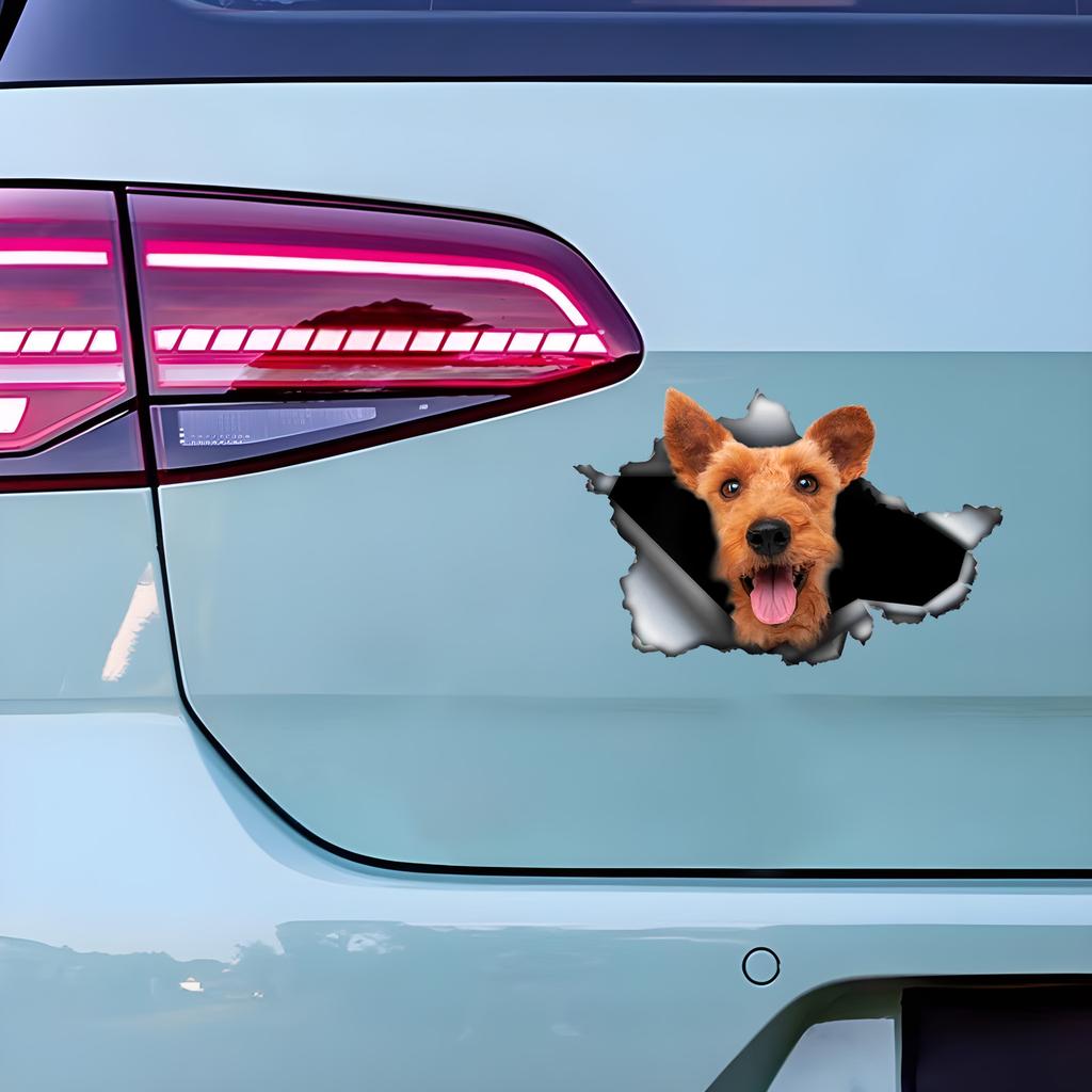 Welsh Terrier Car Stickers Funny Waterproof Vinyl Decal Motorcycle Decorative Accessories, Used for Car, Motorcycle, Laptop, Van