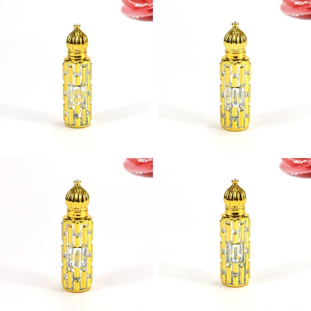 Роскошные флаконы для духов 15 мл, золотистый бронзирующий шариковый флакон, флаконы для эфирных масел, косметический контейнер