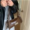 Fashion Brand Design Shoulder Bag Retro Versatile Handbag New Waxed Leather Niche Underarm Bag Korean-style Simple Commuter Bags