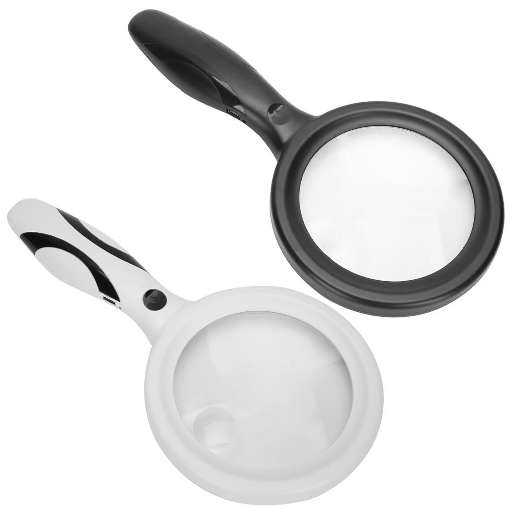 5X 10X Ручная лупа Светодиодная лупа с регулируемой яркостью для ремонта чтения