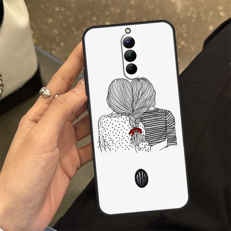 Чехол для лучших друзей BFF Matching Case для ZTE Nubia Red Magic 10 9 8 8S 9S 10S Pro Plus 6 7 6S 7S Pro RedMagic 10 Air