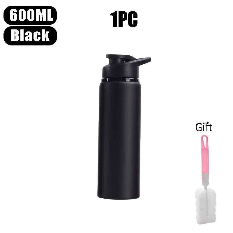 Large 600ml Stainless Steel Sports Bottle Leak Proof Design Bike Cycling Camping Outdoor Travel Water Flask Durable