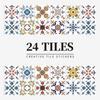24 штуки плитки в европейском стиле, наклейки на стены, водонепроницаемые и маслостойкие наклейки для плитки для кухни и ванной комнаты, самоклеящиеся