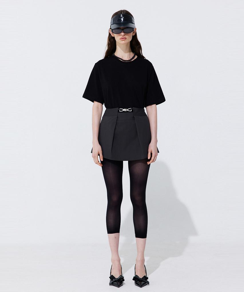 WNDERKAMMER Tuck Skort_Charcoal (Tuck Skirt Pants_Charcoal)