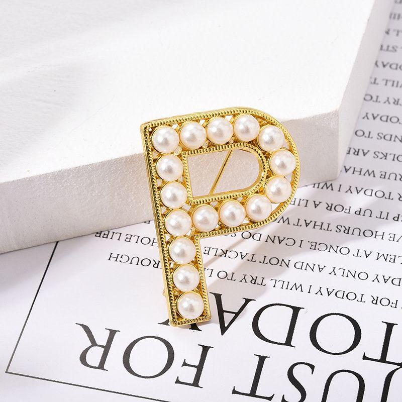 Брошь в классическом стиле, очаровательная брошь, булавка с буквой, модная брошь, модная булавка