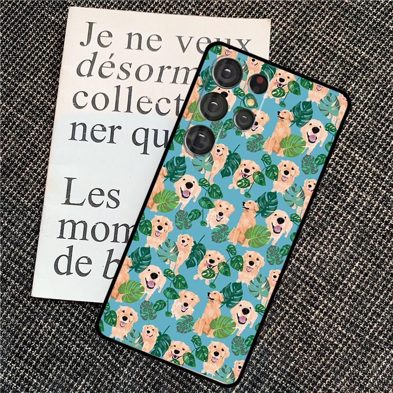 Golden Retriever Dog For Samsung Galaxy S24 S23 Ultra S22 S20 S21 FE S8 S9 S10 Note 10 Plus 20 Ultra Phone Case
