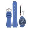 Sibehill 20mm Replacement Silicone Watch Band for Omega and X, Swatch, MoonSwatch, Speedmaster.