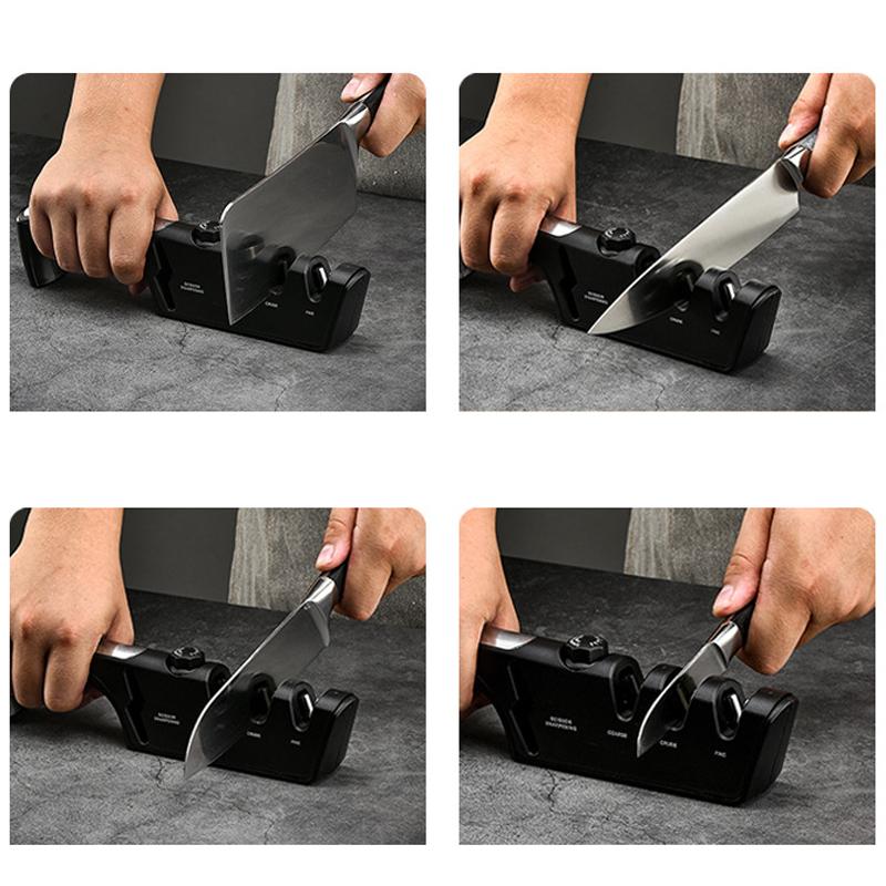 1pcs Multi-functional Adjustable Emery Sharpener Kitchen Blade Quick Sharpening Tool Home Sharpening Scissors Kitchen Knife
