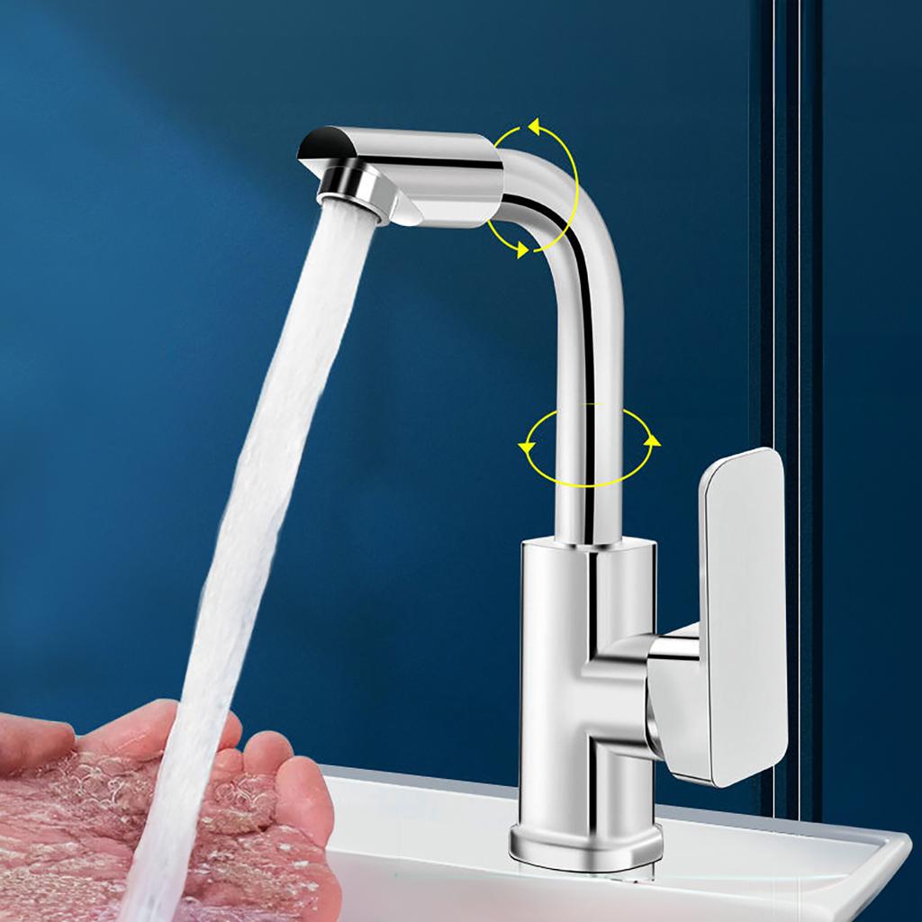 360 ° Rotating Basin Faucet, Bathroom Faucet, Washbasin, Household Hot and Cold Water Two In One Sink, Washbasin Faucet