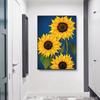 Классическая картина на холсте с подсолнухом, поп-настенная картина маслом, растения, цветы, постеры, принты, фотографии для гостиной, домашний декор