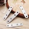 YBGGJO Stainless Steel I-Shaped Joint Brackets, Set of 4 with 16 Screws, Furniture Fixing Plates, Joint Brackets, Shelf Brackets, Furniture Fixing Rei