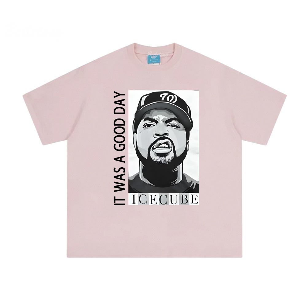 Футболка с кубиками льда Летняя Хип-хоп Футболка с коротким рукавом Корейская 100% Хлопок Футболка с круглым вырезом Одежда Американский Рэпер Женские/Мужские ТОПЫ