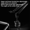 Universal Microphone Stand Adjustable Boom Arm Mic Holder Support Bracket for Live Recording Video Broadcasting Black