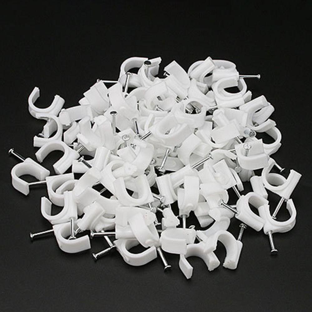 100pcs U Shape Cable Clips Clamp Line Buckle Durable Wire Management Home