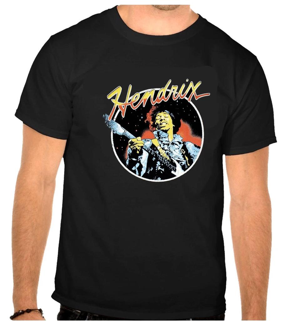 Jimi Hendrix Rock Music Logo Black T-Shirt -1386