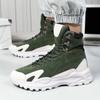 Men's Boots Flat Heel Casual Heighten Non-slip Platform Fashion High Top Wear-Resistant Comfortable Spring and Autumn Main Push