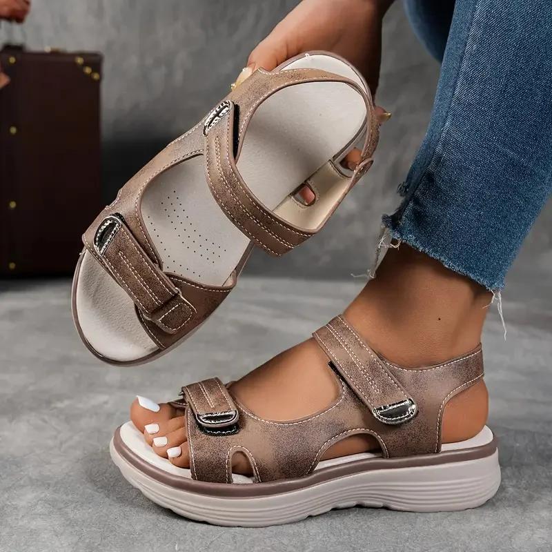 New Summer Casual Platform Sandals Women Comfortable Thick Sole Outdoor Sports Sandals Non Slip Wading Beach Shoes Women