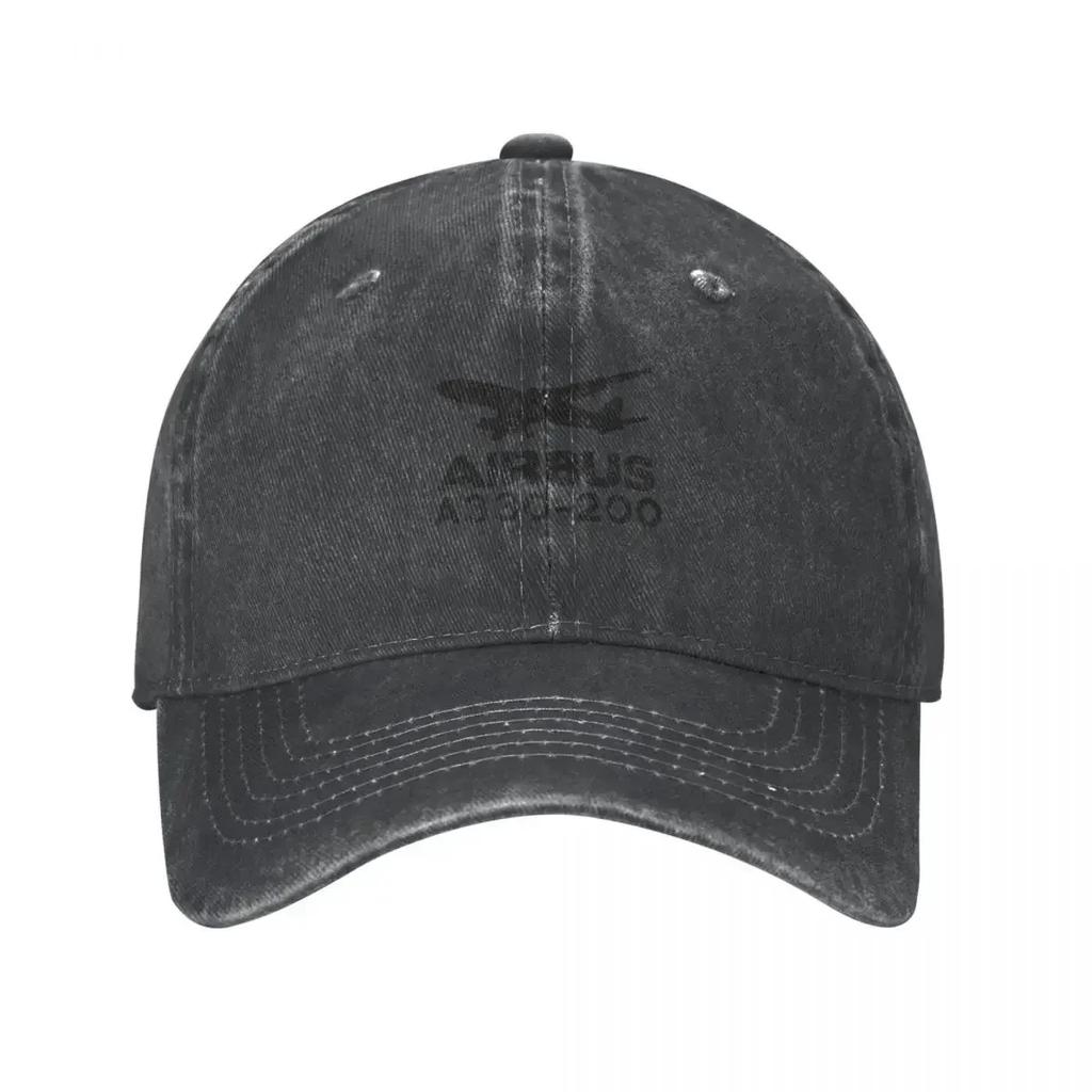 Airbus A Unisex Style Baseball Caps Airline Airplane Distressed Denim Washed Caps Hat Vintage Outdoor Summer Headwear