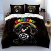 "Rainbow Punk Bear Decor Set" Bedding Set with 1 Duvet Cover 2 Pillowcases Single Double King Queen, Gift