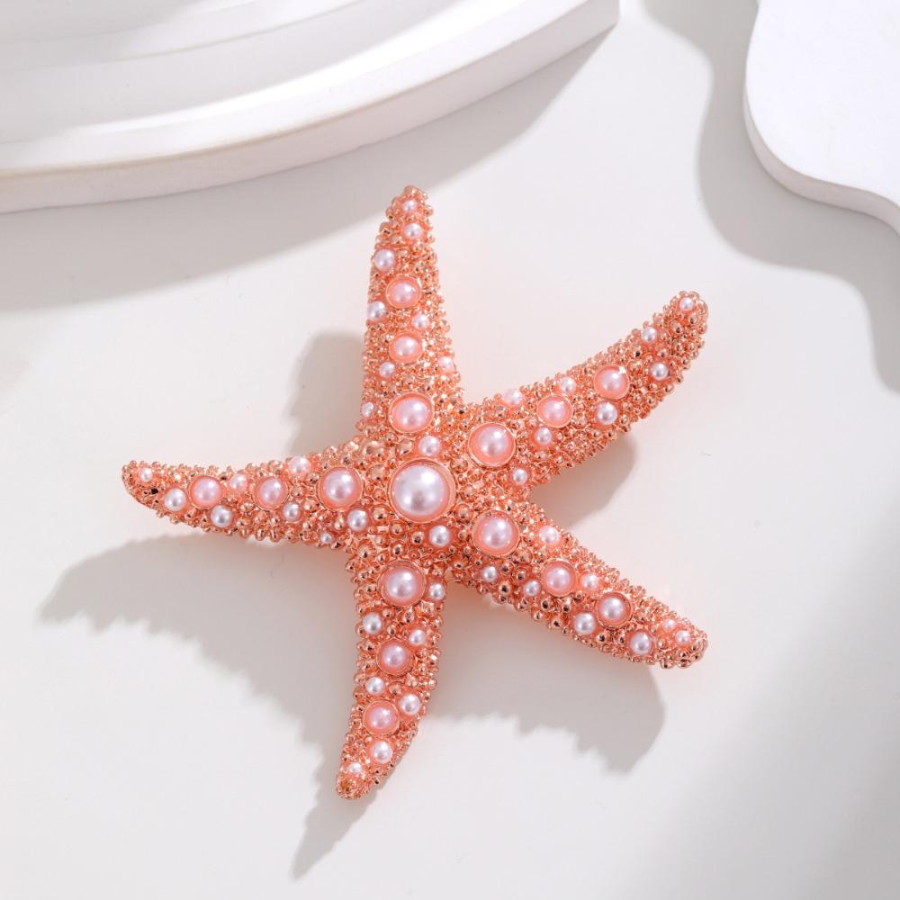 Unisex Starfish Brooch Jewelry Gift Starfish Badge Pin Retro Chest Flower Pin Women