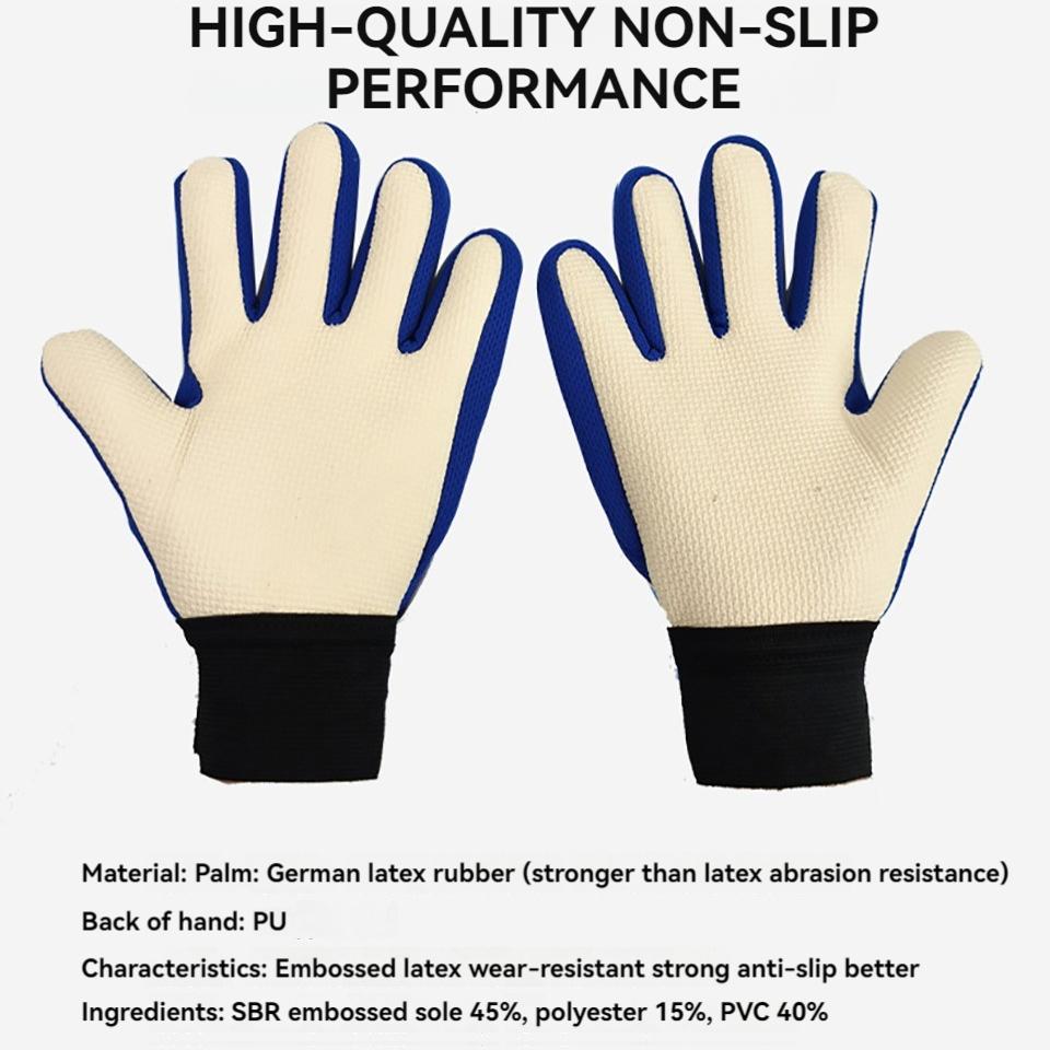 Loogdeel Профессиональные футбольные тренировочные вратарские перчатки детские взрослые для вратаря утолщенные латексные футбольные перчатки защита рук и пальцев