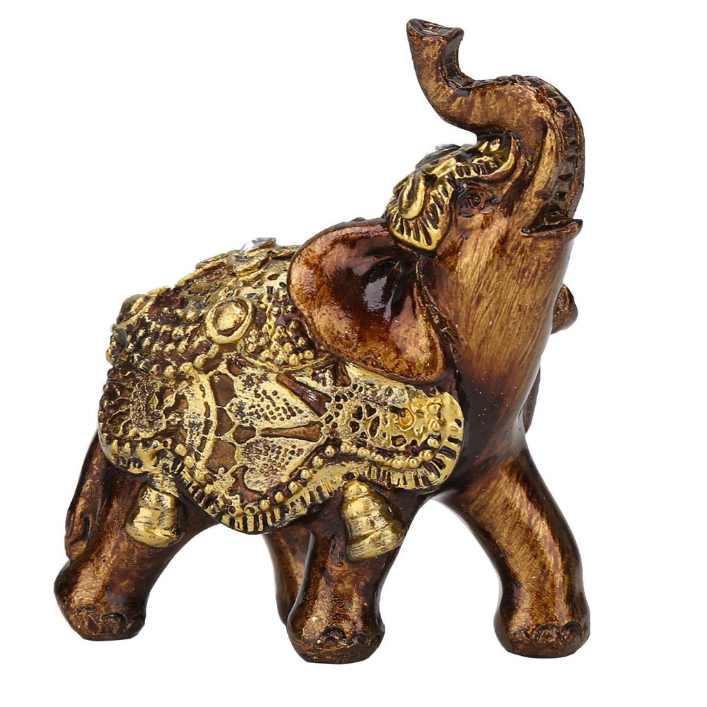 Украшение из смолы в форме слона, древесное зерно, европейский стиль, домашний шкаф для телевизора, украшение для творчества, золото S
