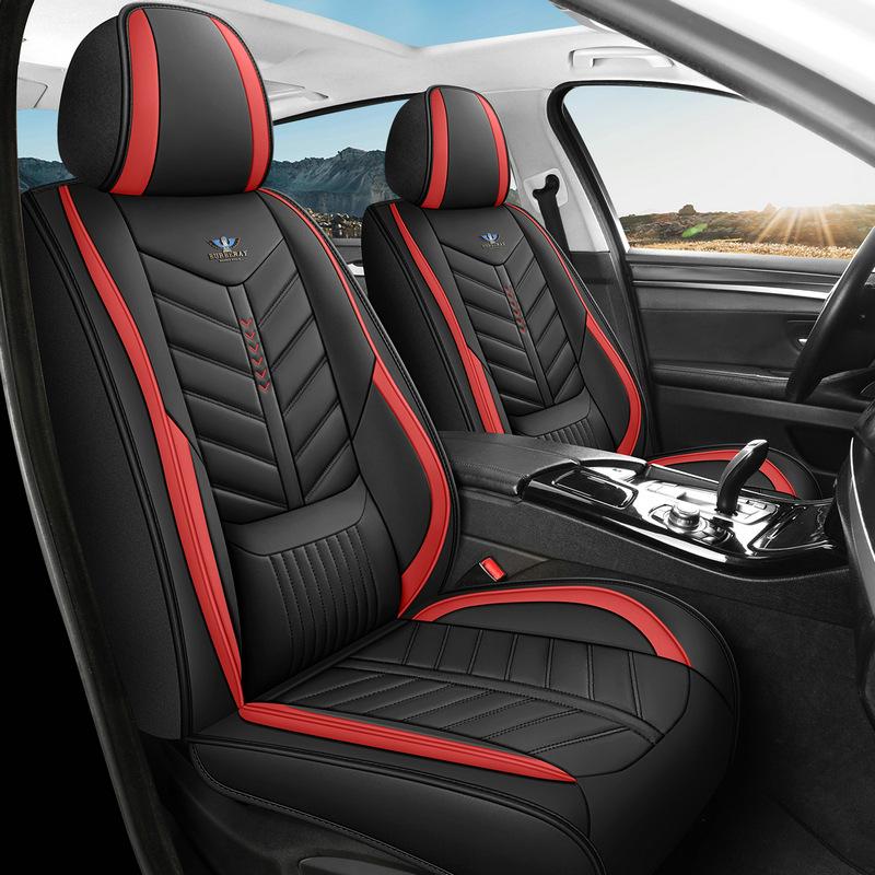 Новые чехлы на переднее пассажирское сиденье, полностью закрытые, одноместные кожаные подушки для автомобильного сиденья, всесезонные чехлы на сиденья(Только 1 шт. Чехол на сиденье)