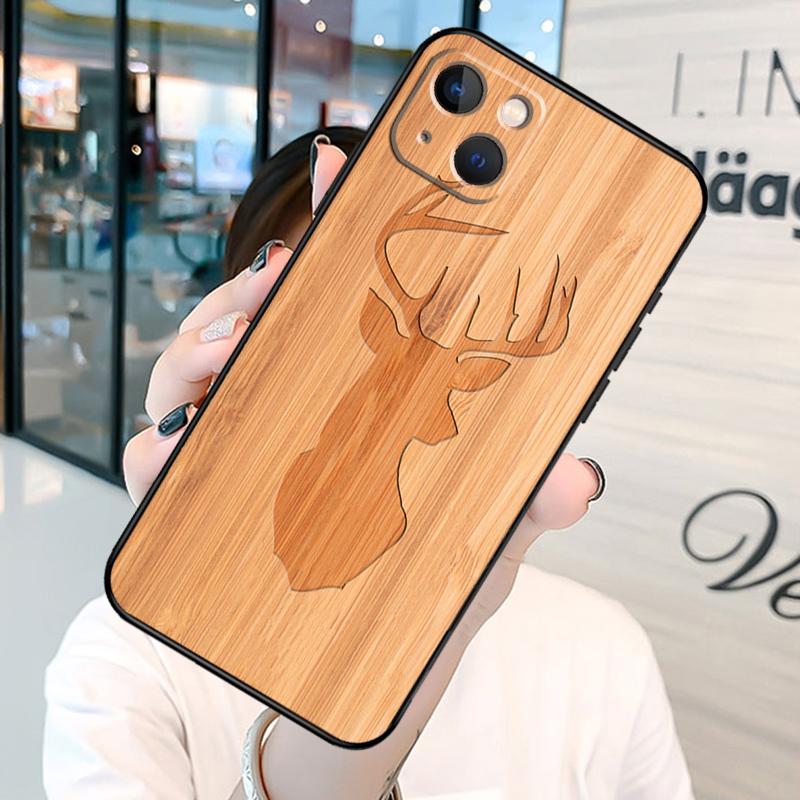 Wolf Bike Butterfly Wood Phone Case For iPhone 13 12 Mini 11 Pro Max SE 2020 6 7 8 Plus X XS Max XR Cover Shell