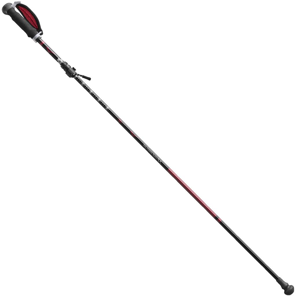 Mizuno Nordic Walk Folding Walking Poles Set of C3JTPB10 4-Section LITE, 2, Unisex, Red,