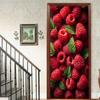 Fruit Lemon Door Stickers 3D Removable Vinilos Para Puertas Adhesive Wallpaper Art Murals for Doors Bibliotheque Modern Home Decor