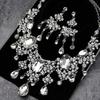 2 шт./компл. блестящие полные стразы с кисточками для невесты, эффектное ожерелье-нагрудник, серьги