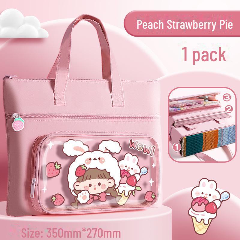 Портативная сумка для обучения с рисунками формата А4 для учащихся начальной школы - сумка для школьных и домашних заданий