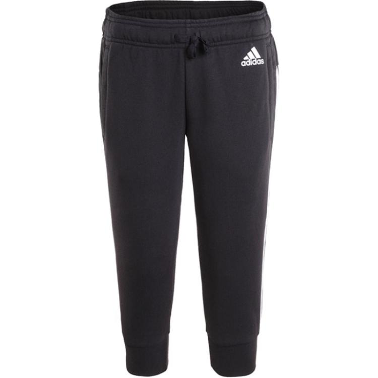 Adidas Sport Leisure Series Striped Comfortable Skin-Friendly Knitted Sports Pants Women Pants Black S97107