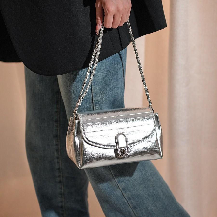 Высококачественная маленькая сумка с золотыми бусинами на цепочке, сумка-ниша, женская сумка на одно плечо, сумка через плечо, универсальная маленькая квадратная сумка, повседневная сумка-подушка