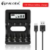 4 Slots Fast Smart Charger LCD Display 1.5V Battery Charger for 1.5V AA AAA Lithium Li-ion Rechargeable 2A 3A Battery