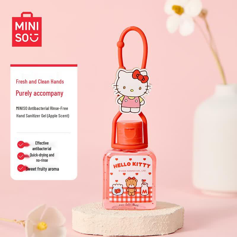 MINISO Hello Kitty Яблочный Гель-санитайзер для рук, портативный