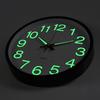 Non-Ticking Night Light Hanging Clock Glow In The Dark Wall Time Clock  Home Decor