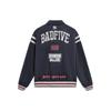 Li Ning X Mister Cartoon Collaboration Anti-Five Series American Vintage Letter Print Polo Neck Long Sleeve Flight Jacket Men jackets AJDT749-1