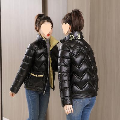 Укороченные черные толстые женские пальто с подкладкой, стеганые женские куртки с подкладкой на утином пуху, короткие, синие, модные, зимние, акция