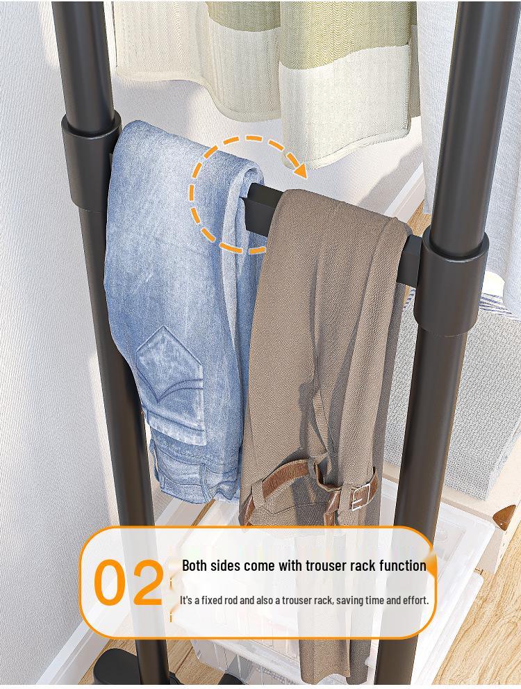 Multifunctional Indoor Clothes Drying Rack - Floor-Standing Balcony Coat Hanger