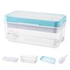 64 Nuggets Ice Cube Tray Easy Release Ice Maker With Lid Storage Bin Scoop Stackable 2-layer Ice Container For Cocktail Whisky Coffee