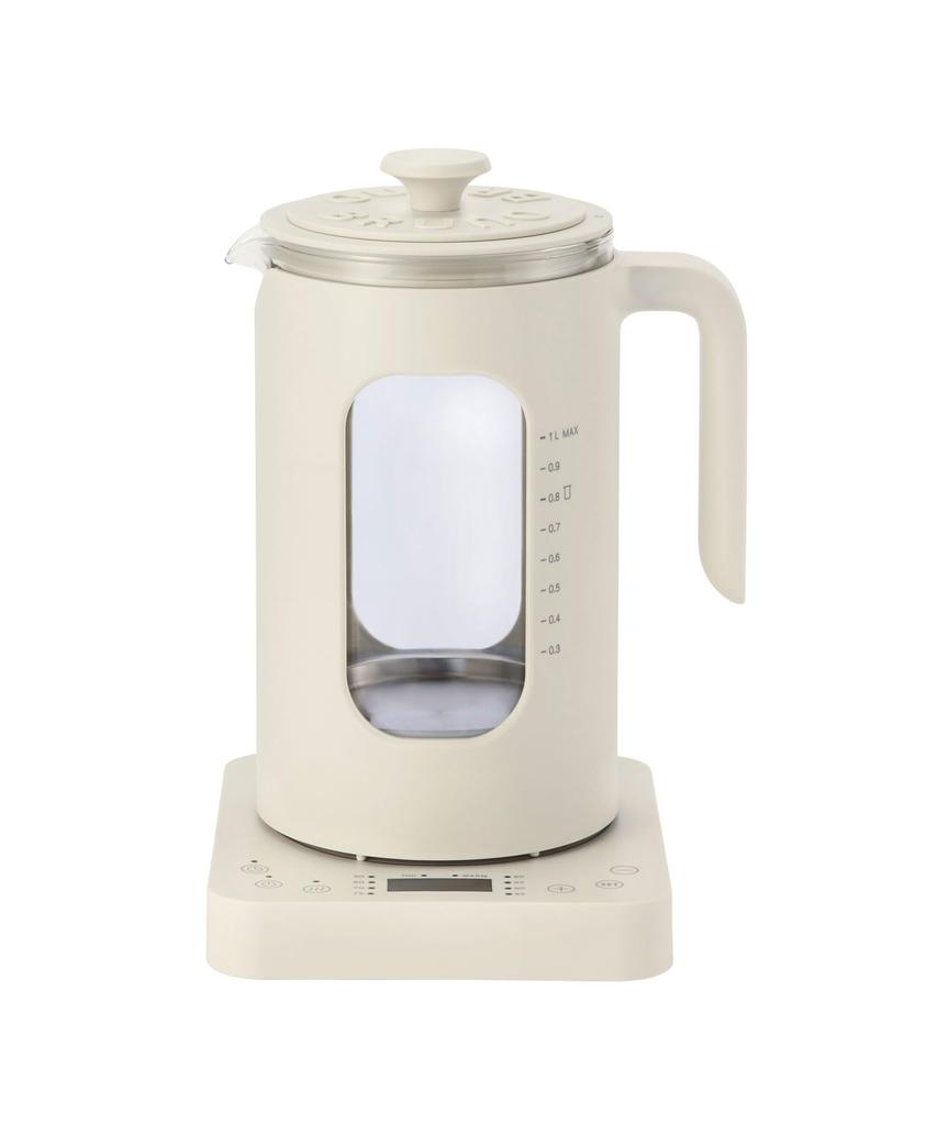 BRUNO Temperature Adjustment Multi Kettle White Multi Electric Kettle With Heat Retention Function Reservation Function Hot Water Cooking Boiled Egg