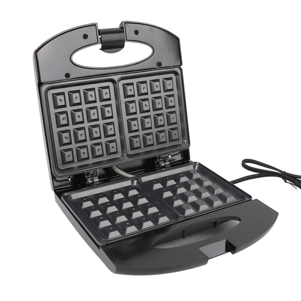 Электрическая вафельница мощностью 800 Вт с антипригарным покрытием, компактный небольшой электрический гриль, идеально подходит для
