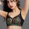 Sexy Leopard Print Lingerie Women's Thin Close-in Bra Breast Retraction Anti-sagging Rabbit Ear Large-sized Bra Push Up Bra