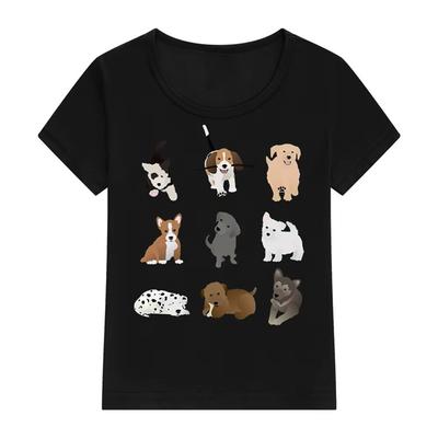 Футболка щенки 2025 лето новая милая футболка с собаками Харадзюку графическая футболка мужская женская с коротким рукавом топы осень и зима нижнее белье